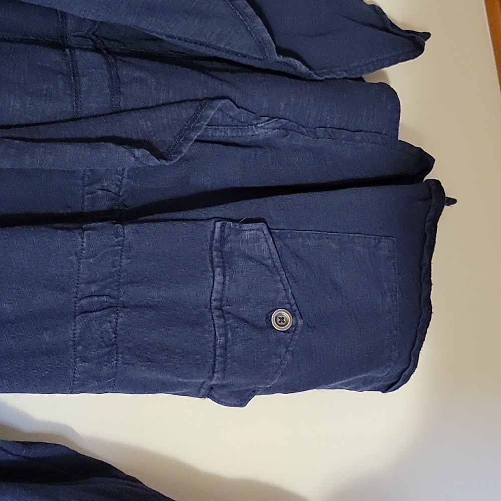 Blue top with pockets & drawstring - Picture 2 of 4